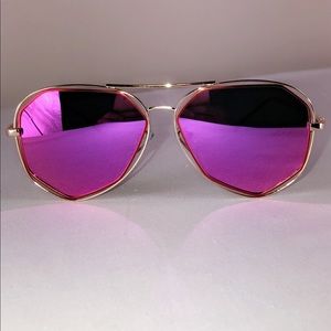PINK fun shape MIRROR sunglasses.